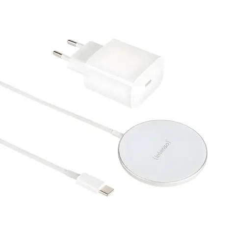 Intenso MW1 bílá / Bezdrátová nabíječka / MagSafe / 15W / USB-C