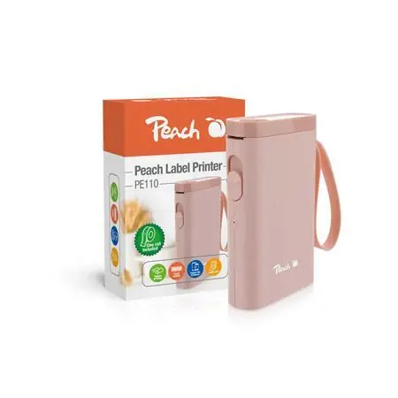 Peach PE110 růžová / Tiskárna štítků / Bluetooth / termotisk / 203 x 203 DPI