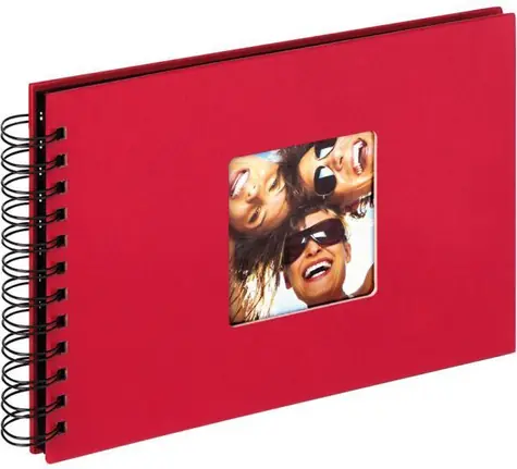 Walther Fun 23x17 červená / Album / Spirálová vazba / 40 černých stran