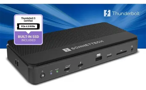 Sonnet Echo 13 černá / Dokovací stanice / Thunderbolt 5 / SSD 4TB / 4× USB-A / 2,5GbE