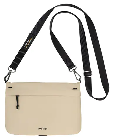 SwitchEasy Utility Crossbody Bag Sand Beige, černý popruh / Taška přes rameno / Popruh na telefon 20 mm / 2 l