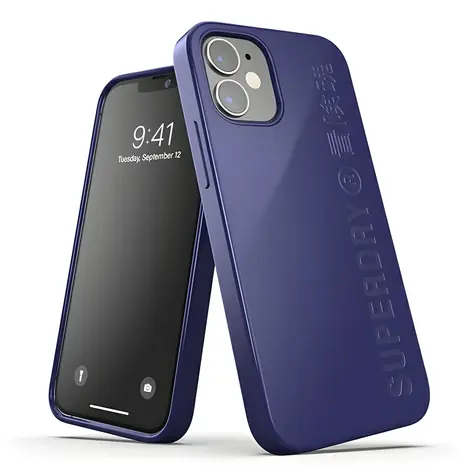 SuperDry Snap pouzdro pro Apple iPhone 12 mini tmavě modrá / Pouzdro / Kompostovatelné