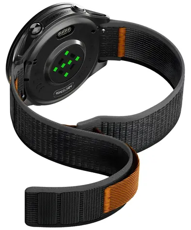 Spigen Athlex Air řemínek pro Garmin QuickFit 22mm černo-oranžová / Řemínek / Nylon / Quick Fit / 155-245 mm