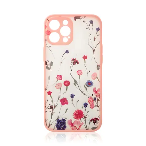 Hurtel Design Case růžová / Zadní kryt / Apple iPhone 12 Pro Max / motiv květů