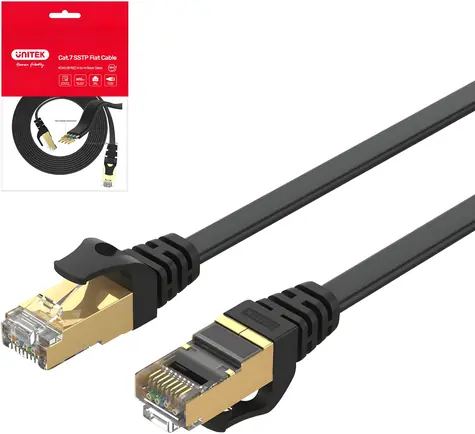 Unitek C1897BK-10M černá / Síťový kabel / Cat 7 / SSTP / RJ45 / 10 m