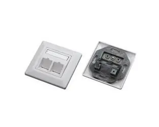 CNS Network OPTIX bílá / Zásuvka / 2x RJ45 / pod omítku