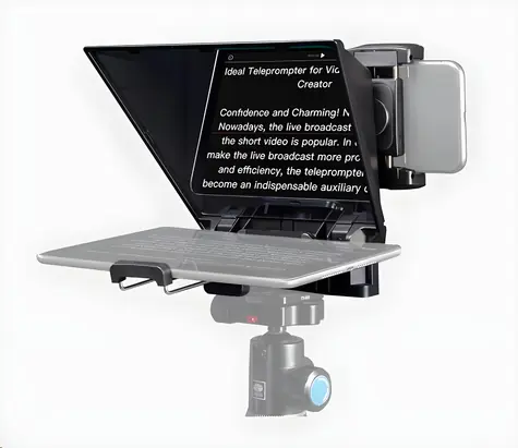 FeelWorld TP2A / Teleprompter / pro smartphony a DSLR / Bluetooth dálkové ovládání / redukční kroužky objektivu