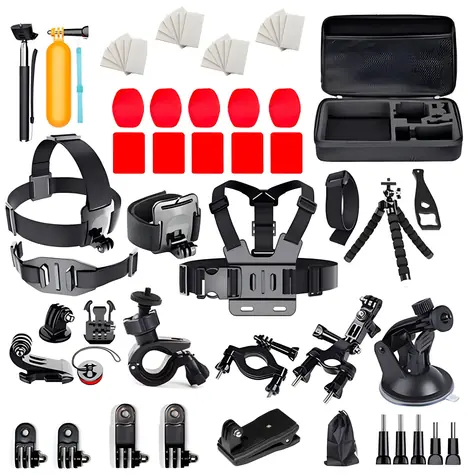 Hurtel Sada příslušenství 63v1 pro akční kamery / Sada příslušenství / GoPro / DJI / Insta360 / SJCam / Eken