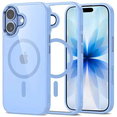 Tech-Protect MagMat průhledná modrá / Kryt pro Apple iPhone 17 / MagSafe