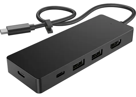 HP USB-C Travel Hub G3 černá / USB Hub / 2x USB-C / 2x USB-A / HDMI / 65W PD