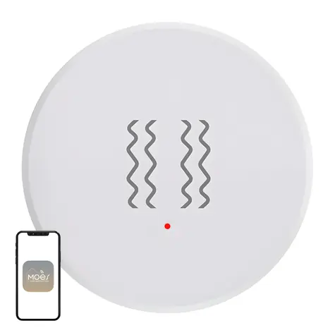 Moes ZSS-S02-VBR-C / Senzor vibrací / ZigBee 3.0 / detekce náklonu ±10° / baterie CR2450