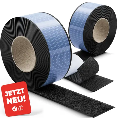 LABEL THE CABLE TOUGH TAPE STRAP černá / Stahovací páska na suchý zip / Šířka 50 mm / Role 5 m
