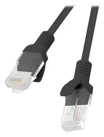 Lanberg CAT5e černá / Patch kabel / UTP / 0,25 m / RJ45-RJ45 / CCA / Fluke Passed