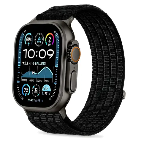 Tech-Protect Nylon Sport 44/45/46/49 mm černá / Řemínek / Apple Watch / nylonový sportovní