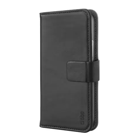 SBS Book Wallet černá / Pouzdro / Apple iPhone 13 Pro / Pravá kůže