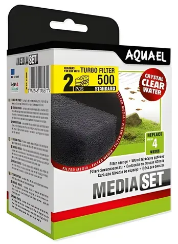 Aquael Náhradní houbička pro filtr Turbo 500 / Filtrační houbička / 20 PPI / 2 ks