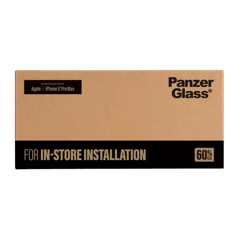 PanzerGlass Ultra-Wide FastFit iPhone 17/18 Pro Max / Ochranné sklo / Plně nalepovací / 0,74 mm