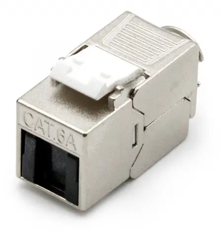 Keystone modul RJ45 CAT.6A STP / Keystone modul / Bez nářadí / Krytka proti prachu