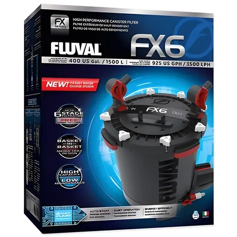 Fluval FX6 / Vnější akvarijní filtr / výkon 3500 l/h / pro akvária nad 200 l / regulace průtoku