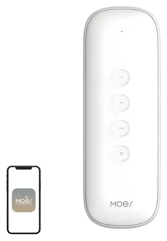 MOES ZR-SR-R01-WH bílá / Spínač scén / ZigBee 3.0 / IP55 / 4 tlačítka / CR2032