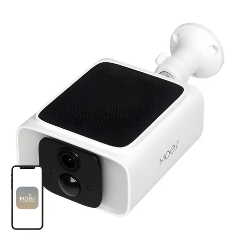 MOES WCM-S26 / Venkovní IP kamera / 4MP / solární panel / Wi-Fi / IR / IP65