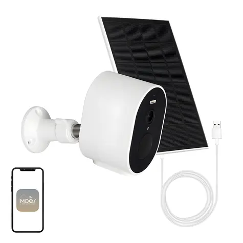 Moes WCM-S24-S / Venkovní IP kamera / 4MP / Wi-Fi / solární panel / IR / IP65
