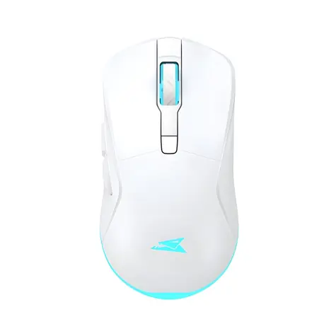 Baracuda TURTLE bílá / Bezdrátová herní myš / Optický senzor / 6D / 3200 DPI / RGB / 2,4 GHz