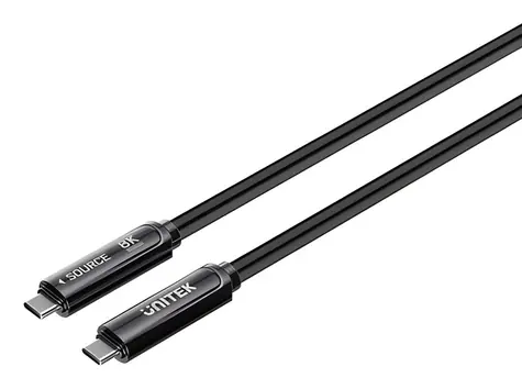 Unitek Kabel optický USB-C 5 m černá / Kabel / USB-C (M) - USB-C (M) / 10Gbps / PD 60W / 8K 30Hz