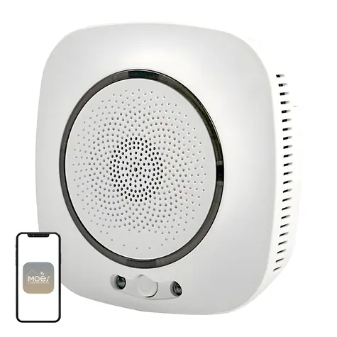 MOES WSS-S-GL / Chytrý detektor plynu / Wi-Fi / zemní plyn / 75 dB