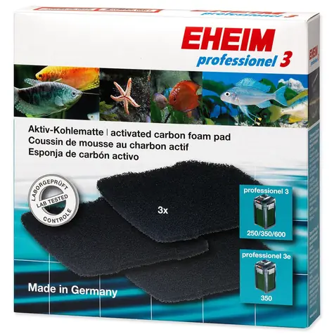 EHEIM Molitanová náplň s aktivním uhlím pro Professionel 4+ 350 / Filtrační náplň / 3 ks / pro Professionel 3 a 3e