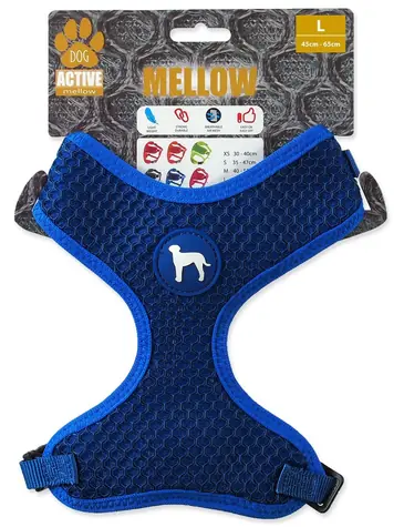 Active Dog Mellow L tmavě modrá / Postroj pro psy / Nylon / Obvod hrudníku 45-65 cm / Pro střední a velké psy