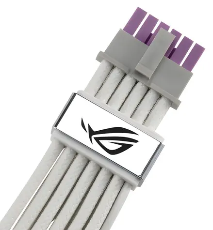 ASUS ROG Equalizer bílá / Napájecí kabel pro GPU / 12V-2x6 / PCIe 5.1 / 0,75 m