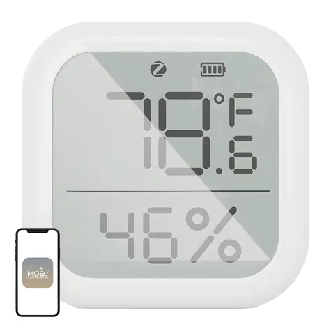 MOES ZSS-KB-TH-LF-C / Senzor teploty a vlhkosti / ZigBee / LCD displej