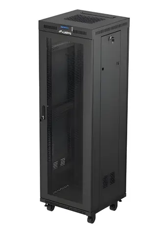 Lanberg Rack 37U/600x600 černá / Stojanový rozvaděč / 19