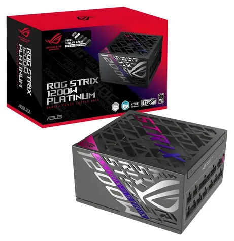 ASUS ROG-STRIX-1200P-GAMING černá / Napájecí zdroj / 1200W / ATX 3.1 / 80PLUS Platinum / Fully Modular