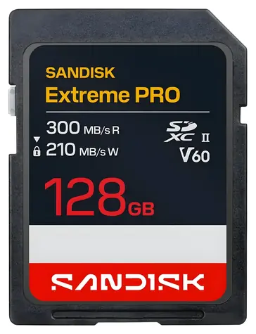 SanDisk Extreme PRO SDXC 128GB / Paměťová karta / UHS-II / čtení 300 MB/s / zápis 210 MB/s