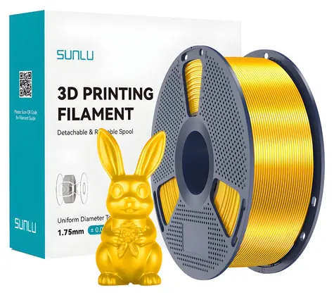 Sunlu PLA+ Silk LG zlatá / Struna pro 3D tiskárnu / PLA+ / hedvábný lesk / 1,75 mm / 1 kg
