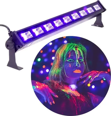 LIGHT4ME LED BAR UV 9 + WHITE / LED lišta / UV a bílé LED / 9x3W