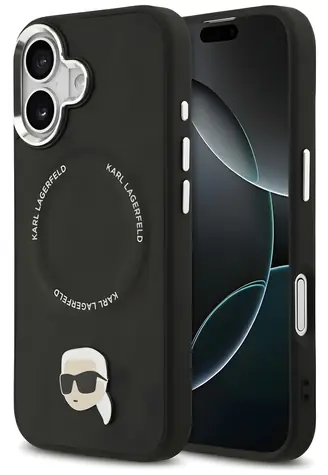 Karl Lagerfeld Karl Pin černá / Zadní kryt / MagSafe / iPhone 17