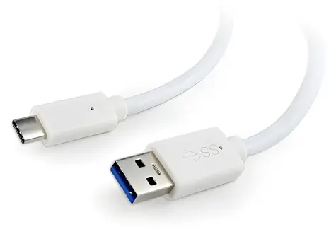 Kabel USB-C (M) - USB-C (M) 0,5 m bílá / Kabel / USB 3.0