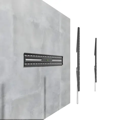 Nástěnný držák TV bez regulace černá / Držák TV / fixní / 43-100” / VESA max. 900x600 mm / nosnost 75 kg