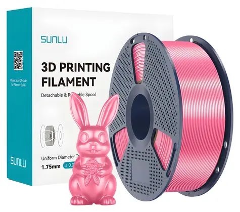 Sunlu PLA+ Silk P růžová / Struna pro 3D tiskárnu / PLA+ / hedvábný lesk / 1,75 mm / 1 kg