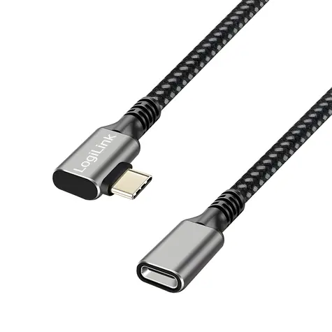 Kabel USB-C (M) - USB-C (F) černá (CUA0111) / Kabel / USB 3.2 Gen 2 / 10 Gbit/s / PD / 1 m