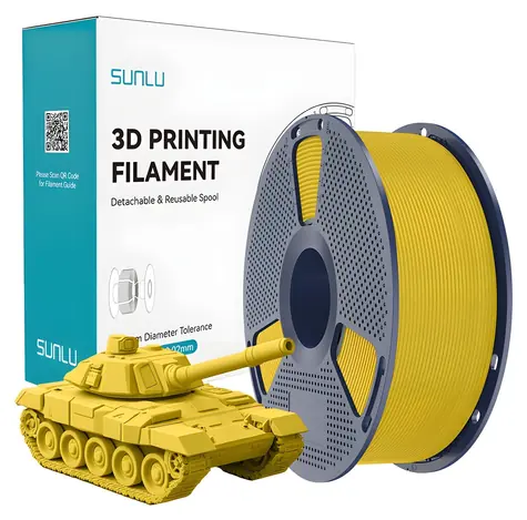 Sunlu Filament PLA+ High-Speed žlutá / Struna pro 3D tiskárnu / vysokorychlostní / 1,75 mm / 1 kg