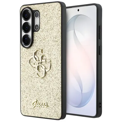 Guess Fixed Glitter Big 4G Metal Logo zlatá / Zadní kryt / Samsung Galaxy S26 Ultra