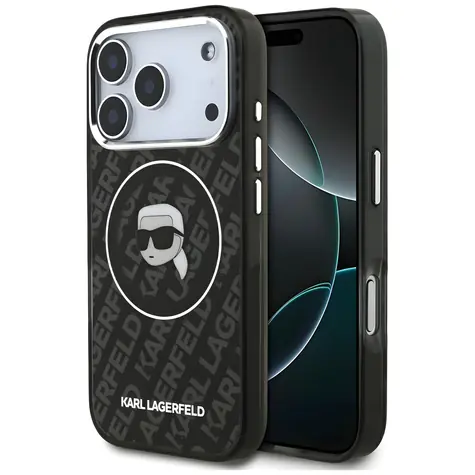 Karl Lagerfeld IML Karl Head Logo MagSafe černá / Zadní kryt / iPhone 17 Pro