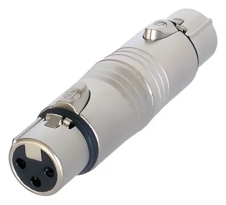 Neutrik XLR adaptér stříbrná / XLR 3kolíková zásuvka / XLR 3kolíková zásuvka / poniklovaný