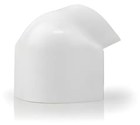 Nedis Rohový díl kabelového kanálu bílá / Rohový díl / Vnější roh / PVC / pro CMDT3312WT500/1500