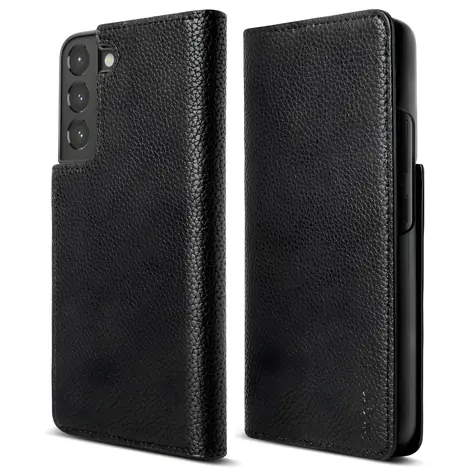 Ringke Folio Signature černá / Flipové pouzdro / Samsung Galaxy S22+ / Kožené