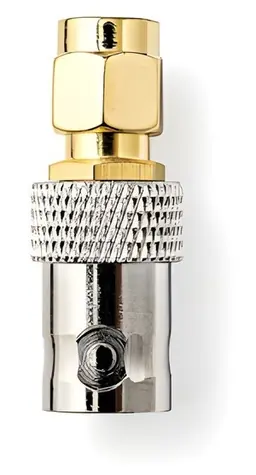 Nedis SMA adaptér SMA(M)-BNC(F) zlatá / Adaptér / Pozlacené kontakty / 50 Ohm / 2 ks